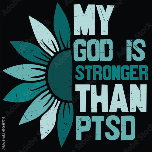 My God Is Stronger Than Typography T-Shirt Vector Design