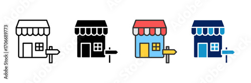 Outlet Icon Set Multiple Style Collection