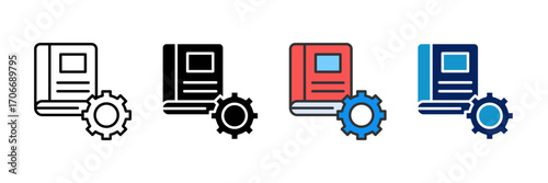 Operations Guide Icon Set Multiple Style Collection