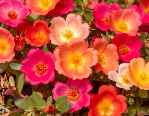 Vibrant flowers in a variety of colors