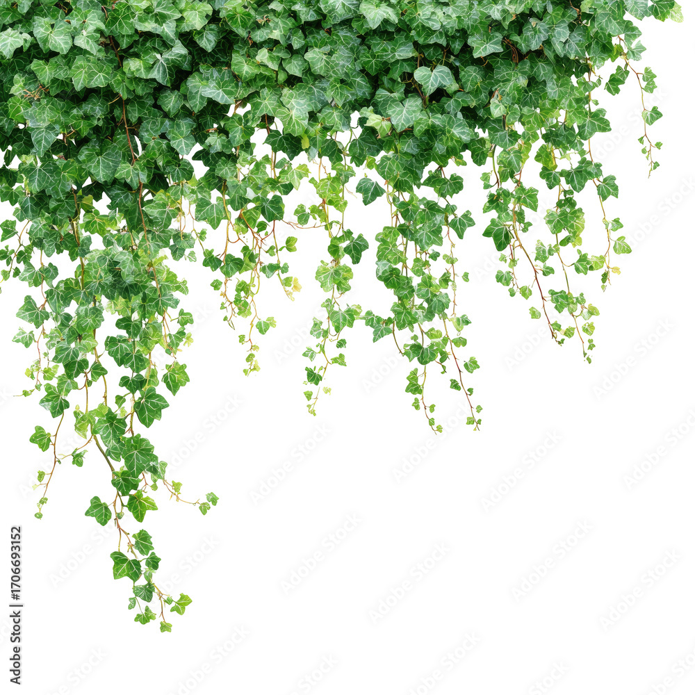 Fototapeta premium green leaves on white background