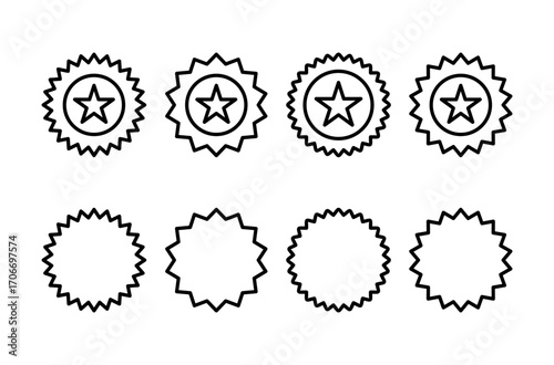 Badge icon logo design. Awards icon vector. Achieve sign and symbols. Stamp