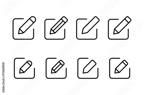 Edit icon logo design. edit document sign and symbol. edit text icon. pencil. sign up