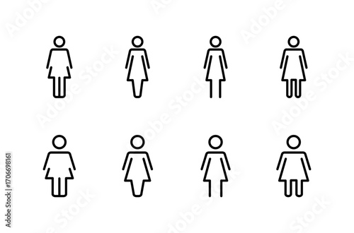 Female icon logo design. woman sign and symbol