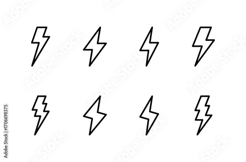Lightning icon logo design. electric sign and symbol. power icon. energy sign