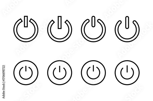 Power icon logo design. Power Switch sign and symbol. Electric power
