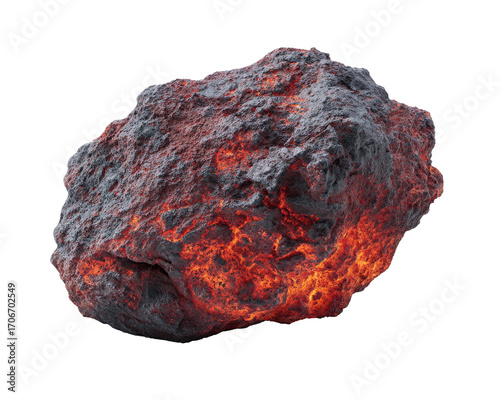 Molten rock mass, glowing embers (1)