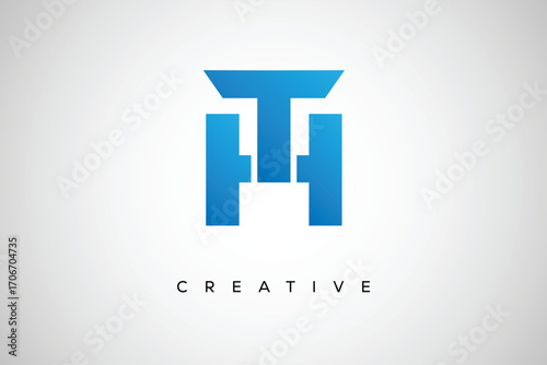 TH and HT Creative Monogram Letter mark Logo – Modern Branding Design & Business Identity