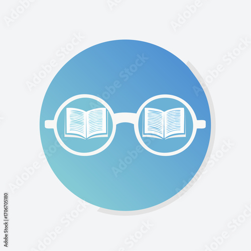 Iconic representation of knowledge, vision, and learning, displayed on a gradient background