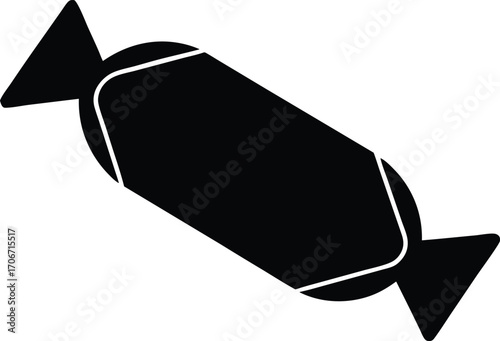 Candy wrapper vector icon.