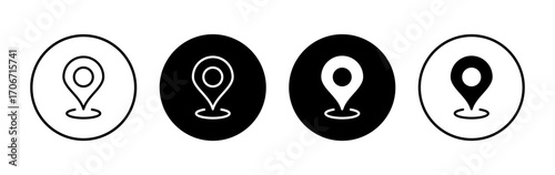 Address icon symbol for apps and websites. home location sign and symbol. pinpoint