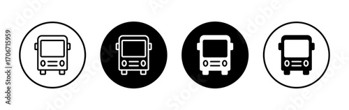 Bus icon symbol for apps and websites. bus sign and symbol