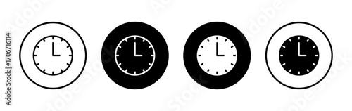 Clock icon symbol for apps and websites. Time sign and symbol. watch icon