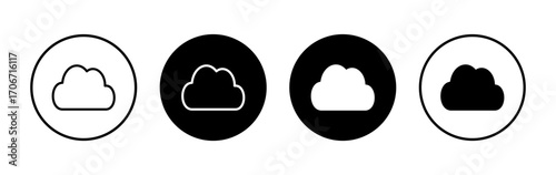 Cloud icon symbol for apps and websites. cloud sign and symbol
