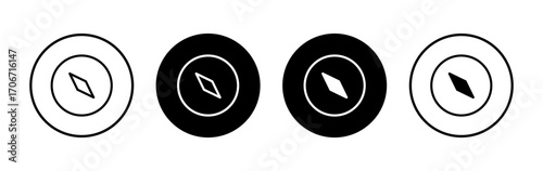Compass icon symbol for apps and websites. arrow compass icon sign and symbol