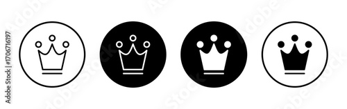 Crown icon symbol for apps and websites. crown sign and symbol