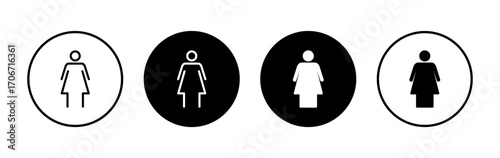 Female icon symbol for apps and websites. woman sign and symbol