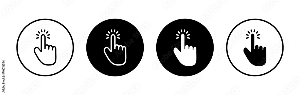 Obraz premium Hand cursor icon symbol for apps and websites. cursor sign and symbol. hand cursor icon clik