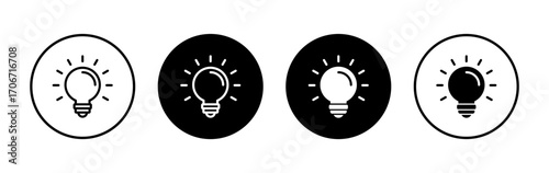 Lamp icon symbol for apps and websites. Light bulb sign and symbol. idea symbol.