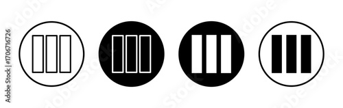 Library icon symbol for apps and websites. education sign and symbol