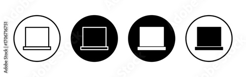 Laptop icon symbol for apps and websites. computer sign and symbol