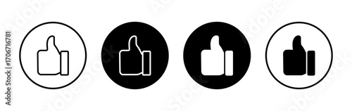 Like icon symbol for apps and websites. Thumbs up sign and symbol. Hand like