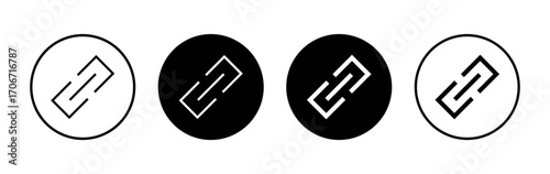 Link icon symbol for apps and websites. Hyperlink chain sign and symbol