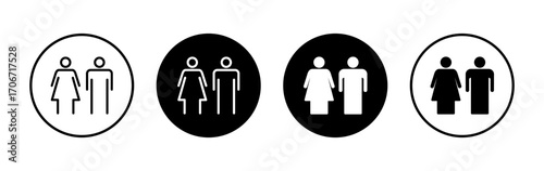 Man and symbol for apps and websites icon vector. male and female sign and symbol. Girls and boys