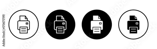 Print icon symbol for apps and websites. printer sign and symbol