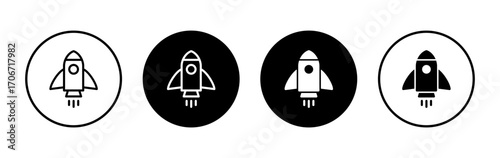 Rocket icon symbol for apps and websites. Startup sign and symbol. rocket launcher icon