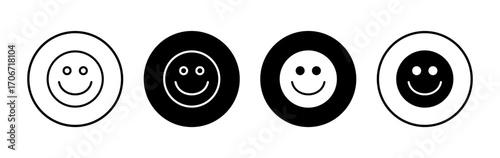 Smile icon symbol for apps and websites. smile emoticon icon. feedback sign and symbol