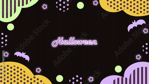  動画配信用の背景56　ハロウィン柄