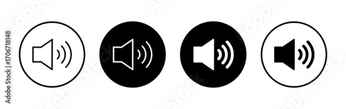Speaker icon symbol for apps and websites. volume sign and symbol. loudspeaker icon. sound symbol