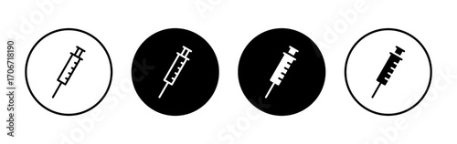 Syringe icon symbol for apps and websites. injection sign and symbol.vaccine icon