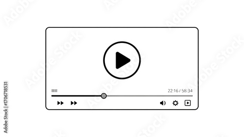 Play button on digital media player interface ready for action Free Download Play button on digital media player interface ready for action - GFXLoad