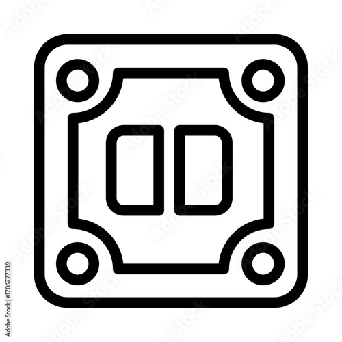 Card Table Line Icon of Card Games Icon Set