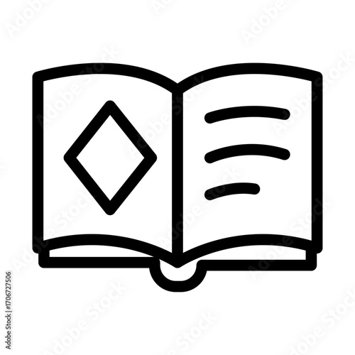 Rulebook Line Icon of Tabletop RPGs Icon Set