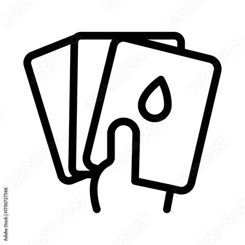 Mana Cards Line Icon of Collectable Card Games (CCGs) Icon Set