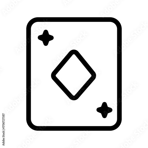 Holographic Card Line Icon of Collectable Card Games (CCGs) Icon Set