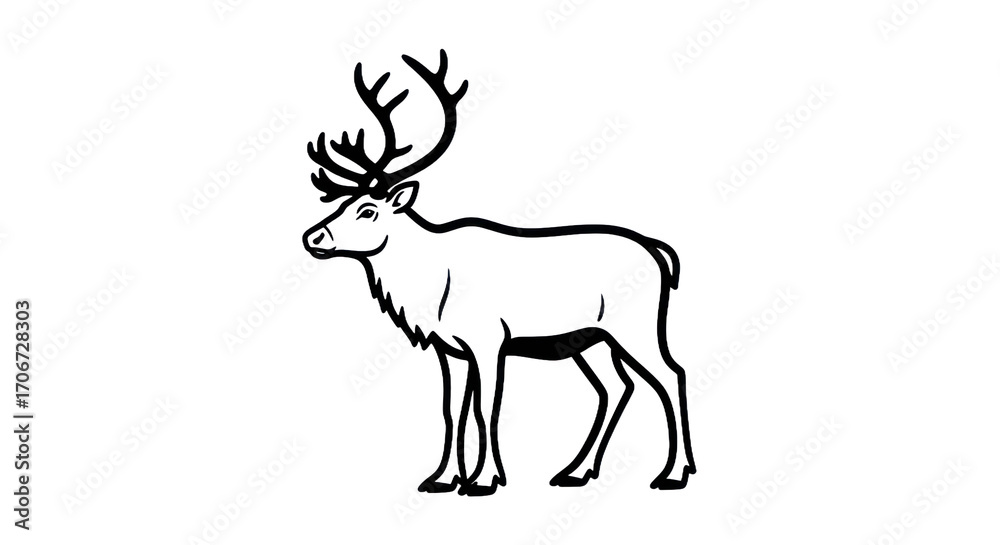 Obraz premium Silhouette of deer