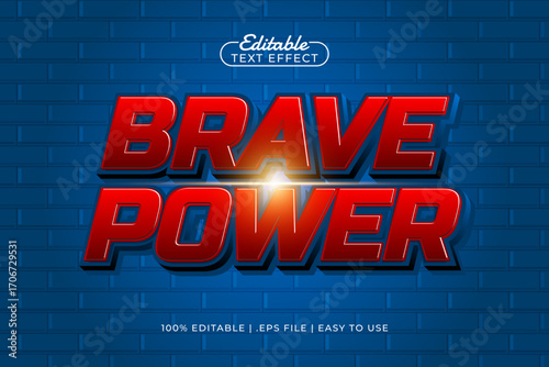 brave power editable text effect