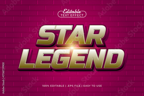 star legend editable text effect