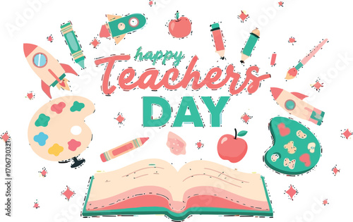 Celebrate educators' impact with vibrant art, books, and rockets inspiring young minds