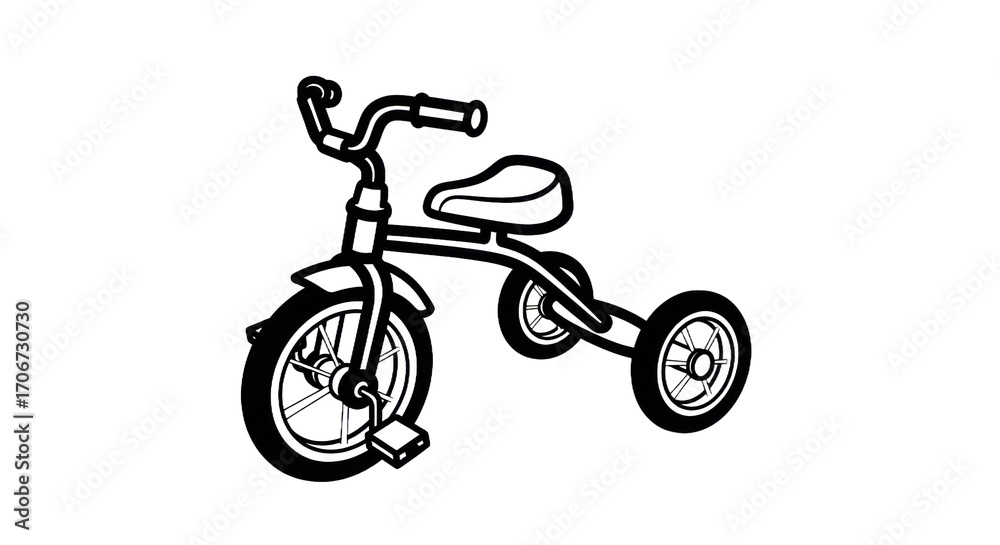 Fototapeta premium Tricycle outline design