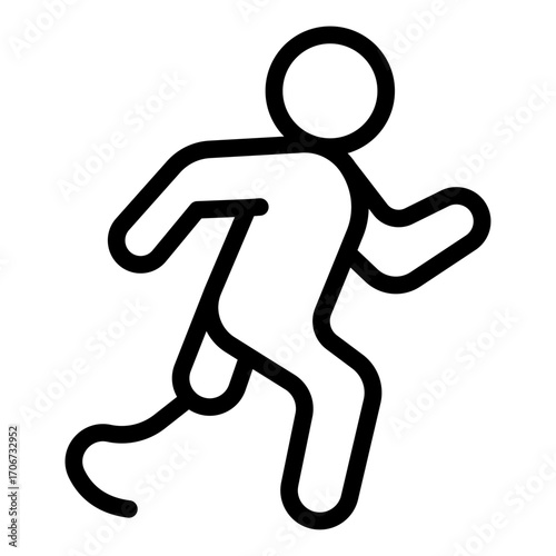 Athletic Scholarship Line Icon of Paralympic Sports Icon Set