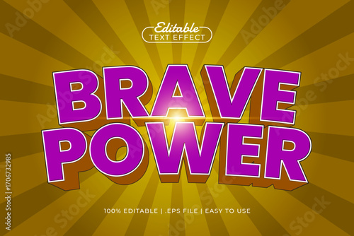 brave power editable text effect