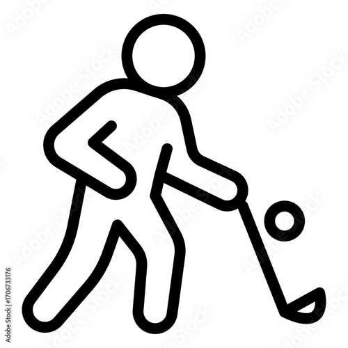 Golf Line Icon of Amateur Sports Icon Set