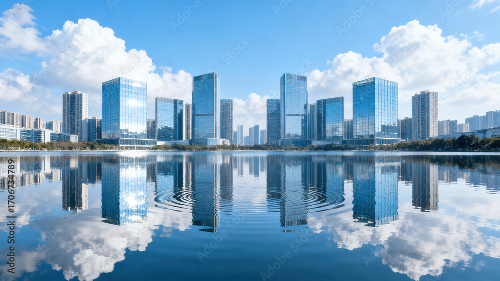 Fototapeta premium modern city skyline