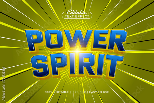 power spirit editable text effect
