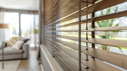 Wooden Blinds in a Modern Home
